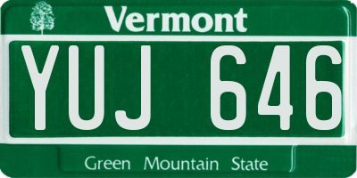 VT license plate YUJ646
