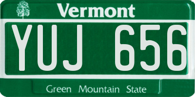 VT license plate YUJ656