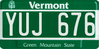 VT license plate YUJ676