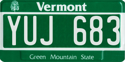 VT license plate YUJ683