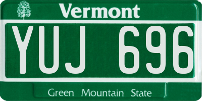 VT license plate YUJ696
