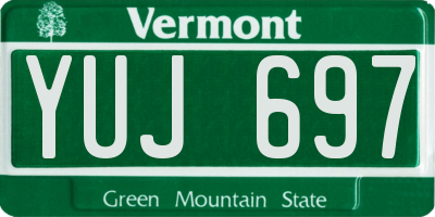 VT license plate YUJ697
