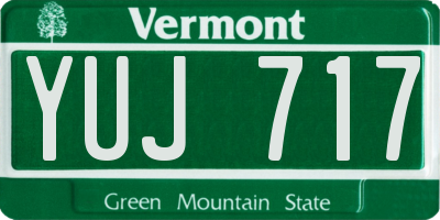 VT license plate YUJ717