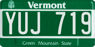VT license plate YUJ719