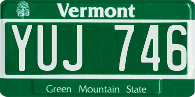 VT license plate YUJ746