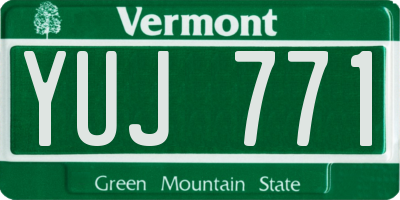 VT license plate YUJ771
