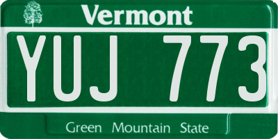 VT license plate YUJ773