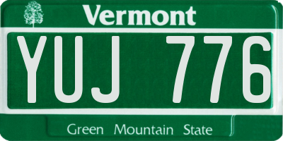 VT license plate YUJ776