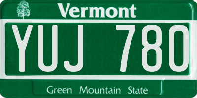 VT license plate YUJ780