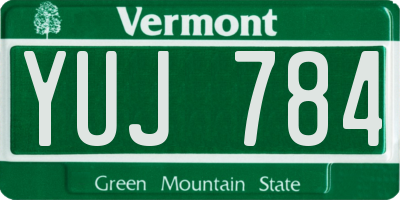 VT license plate YUJ784