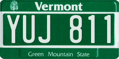 VT license plate YUJ811
