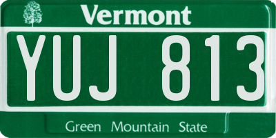 VT license plate YUJ813