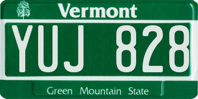 VT license plate YUJ828