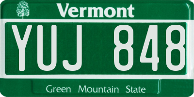VT license plate YUJ848