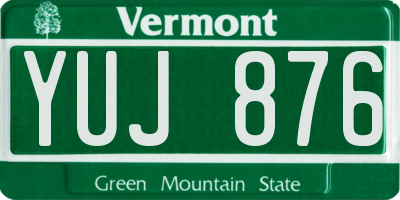 VT license plate YUJ876
