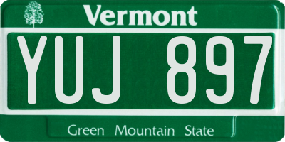 VT license plate YUJ897