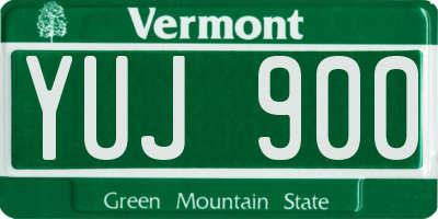 VT license plate YUJ900