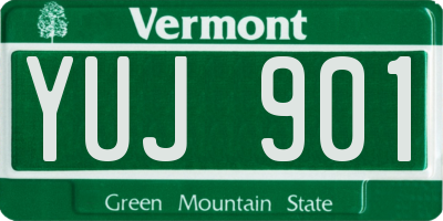 VT license plate YUJ901