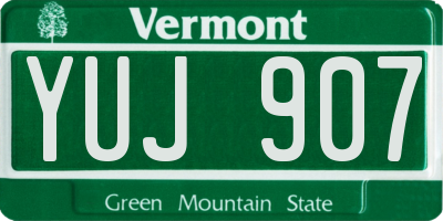 VT license plate YUJ907