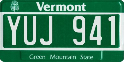 VT license plate YUJ941