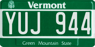 VT license plate YUJ944