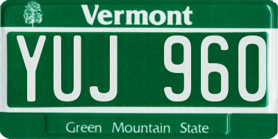 VT license plate YUJ960