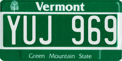 VT license plate YUJ969