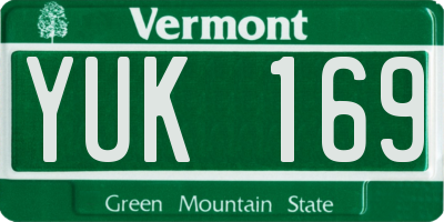 VT license plate YUK169