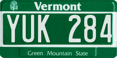 VT license plate YUK284