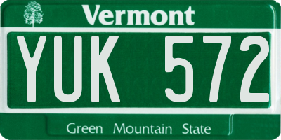 VT license plate YUK572