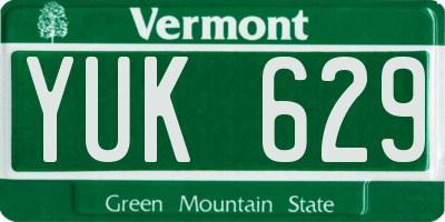 VT license plate YUK629