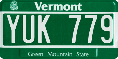 VT license plate YUK779