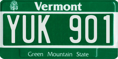 VT license plate YUK901