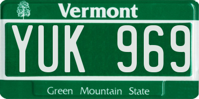 VT license plate YUK969