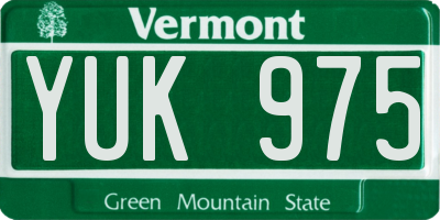 VT license plate YUK975
