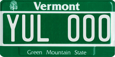 VT license plate YUL000
