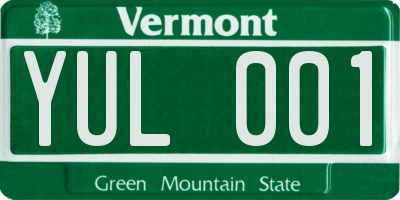 VT license plate YUL001