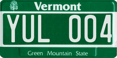VT license plate YUL004