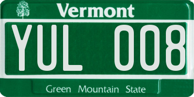 VT license plate YUL008