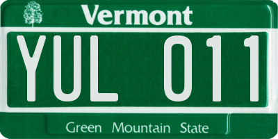 VT license plate YUL011