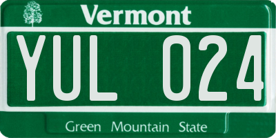 VT license plate YUL024