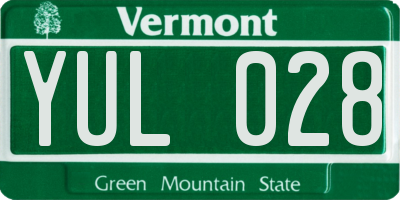 VT license plate YUL028