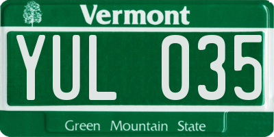 VT license plate YUL035