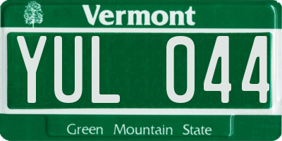 VT license plate YUL044