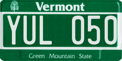 VT license plate YUL050
