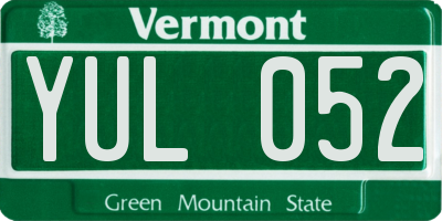 VT license plate YUL052