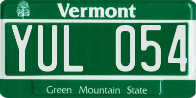 VT license plate YUL054