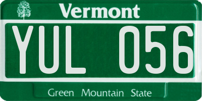 VT license plate YUL056
