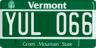 VT license plate YUL066