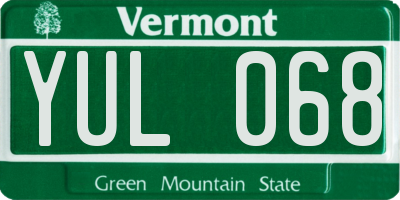 VT license plate YUL068